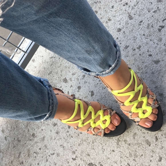 versace neon heels